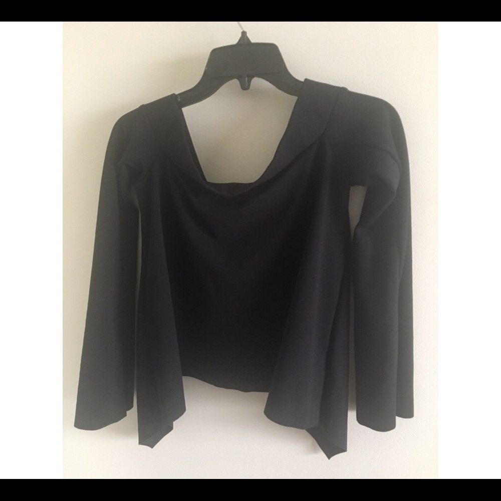 Bell sleeve off the shoulder boat neck blouse